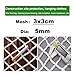 FNUQCOA Balcony Anti-Fall Net Cat Window Mesh Rail Safety Stair Netting Stairwell Stairs Protective Child(3cmx3cm,2mx6m)