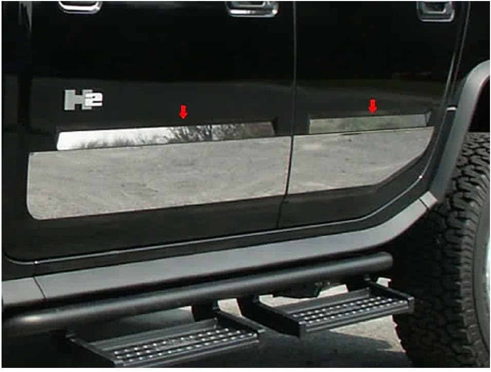 QAA is Compatible with 2003-2009 Hummer H2 4 Piece Stainless Door Insert HV43013