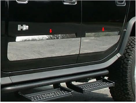 is Compatible with 2003-2009 Hummer H2 4 Piece Stainless Door Insert HV43013