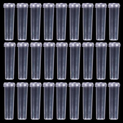 Lot de 100 tubes d'eau en plastique avec bouchon sécurisé pour fleurs fraîchement coupées et arrangements floraux (100 pièces transparentes)