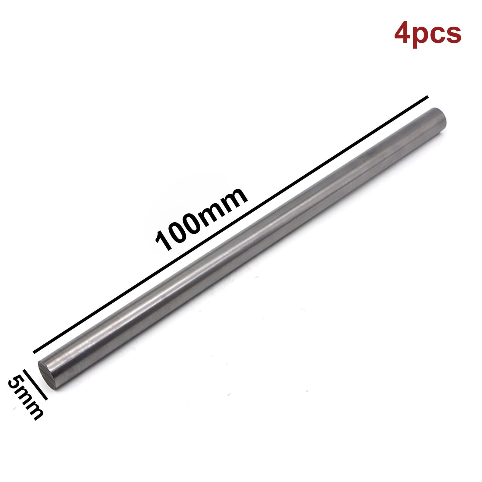 COYOUCO 4 Pcs 100Mm Length 5-8Mm Diameter Graphite Stir Rod Stick Crucible Stir Rod Long Carbon Stirring Rod Graphite Crucible Stir Stick,5mm
