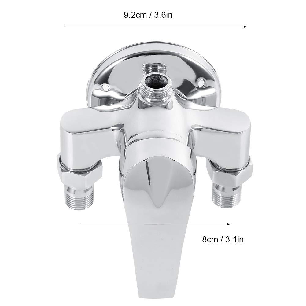 Valvola Miscelatrice per Rubinetto Doccia, Rubinetti da Bagno G1/2In Argento Doccia Vasca da Bagno Valvola Corpo Doccia Rubinetti da Bagno Kit Doccia Sistema Doccia Maniglie Doccia