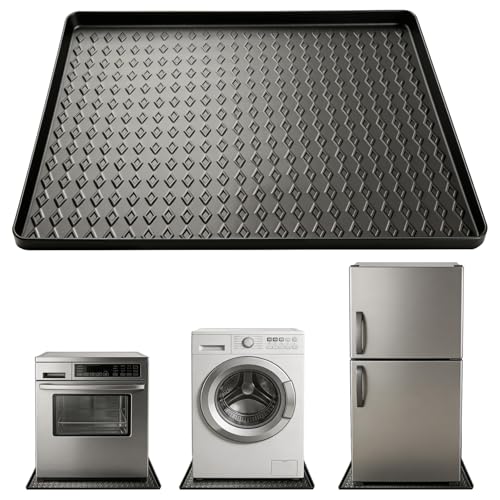 Silikon Kühlschrankmatte 60x60cm Kühlschrankmatten mit Erhöhtem Rand Kühlschrank Tropfschale Kühlschrank Bodenschutz Unterkühlschrank Matten Bodenschutzmatte für Trockner Waschmaschine Tische