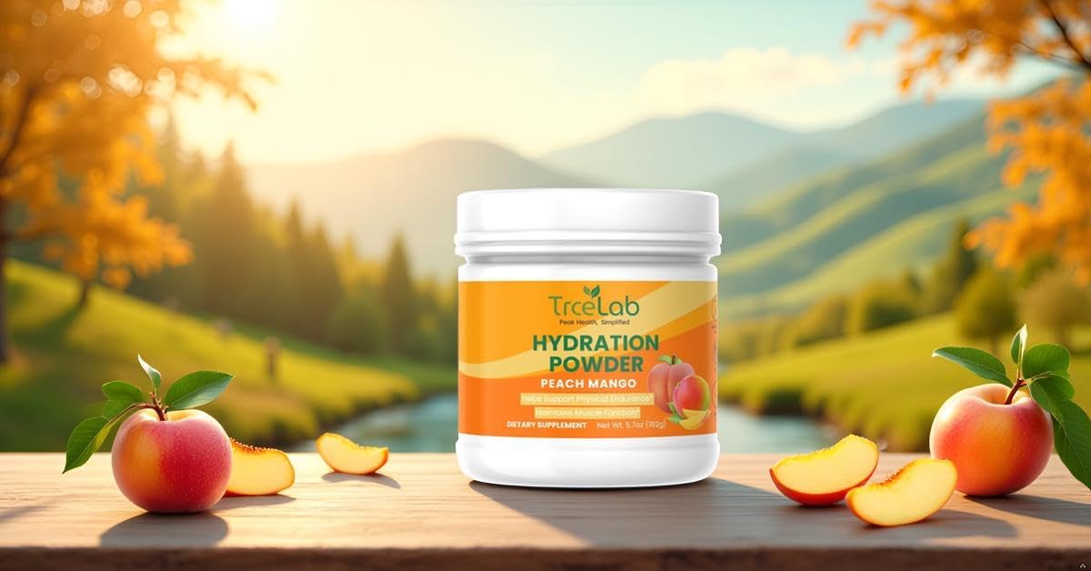 Peach Mango Hydration Powder - Mango Electrolytes - Sugar Free with Thiamin, Riboflavin, Methylcobalamin, Folate, Niacin, Calcium, Magnesium, Potassium - Instant Hydration Drink Mix