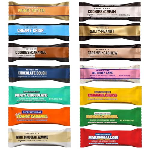 BarebeIIs-Protein Bars Variety Pack Sampler - ALL 14 FLAVORS - Protein Snacks with 20g of Protein (14 Pack)
