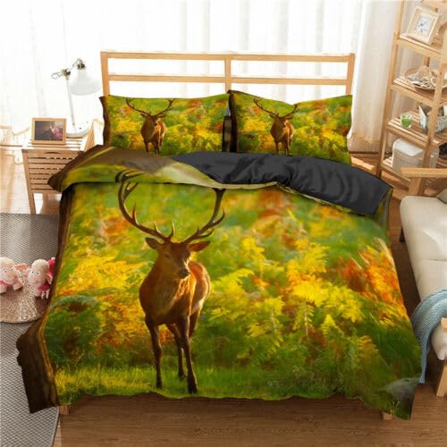 Cadeau personnalisé garçons filles housse de couette élan vert lit enfant 90x190