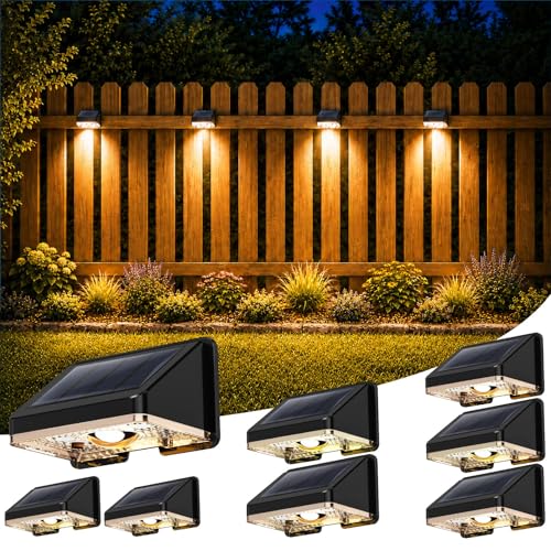Lumière solaire extérieur lot de 8 lampes pour délimiter votre clôture