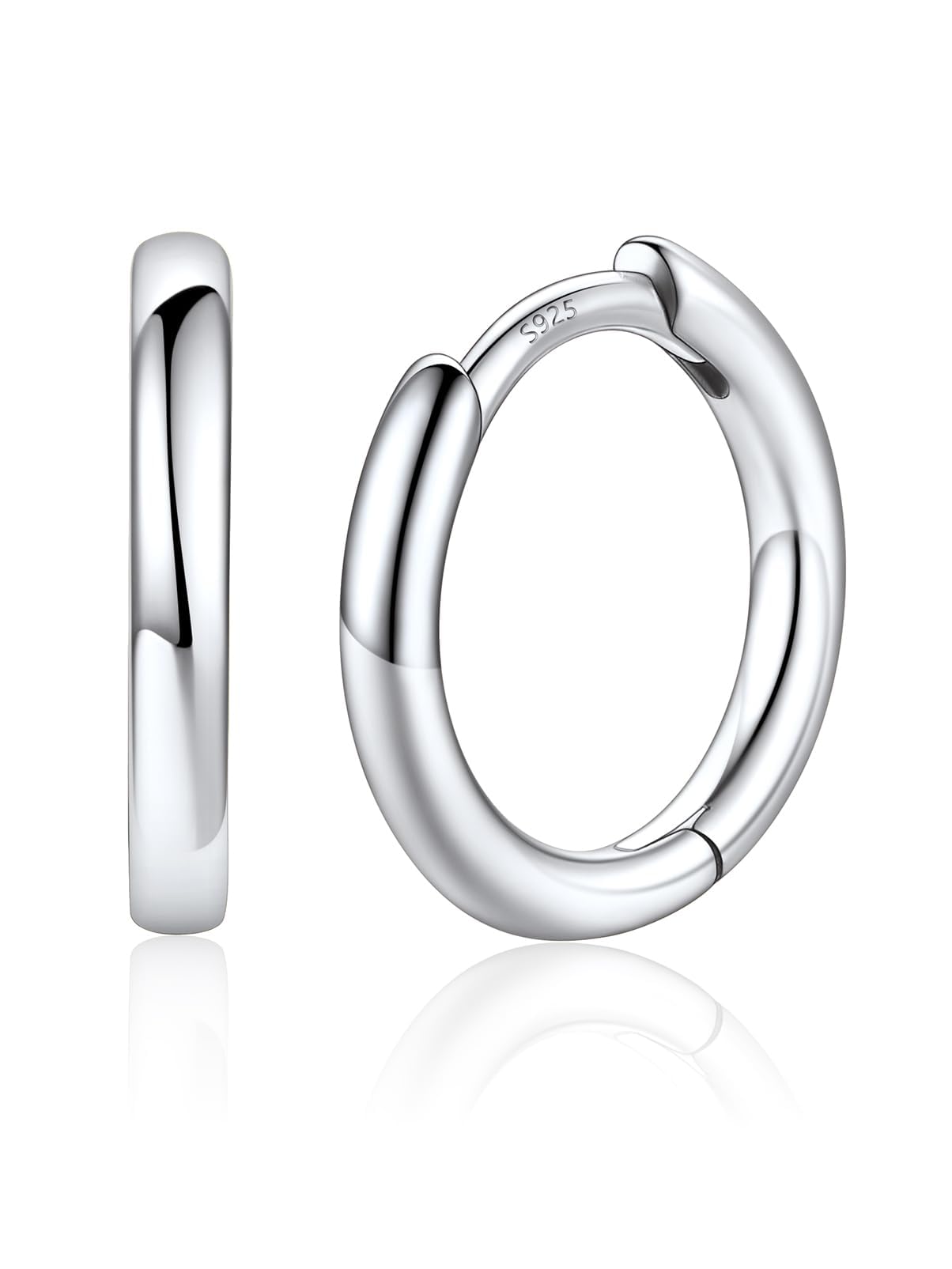 Silvora 14K Gold Plated Huggie Hoop Earrings for Women, Small Gold Hoops