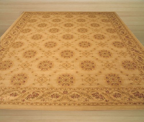 Eorc Os8412Iv4X5 Machine-Made Polypropylene English Garden Trellis Rug, 3'11 X 5'3, Beige #TOP2
