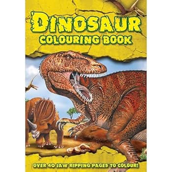 Paperback MunchieMoosKids Dinosaur Colouring Book - 51 Different Dinosaurs to Colour Book