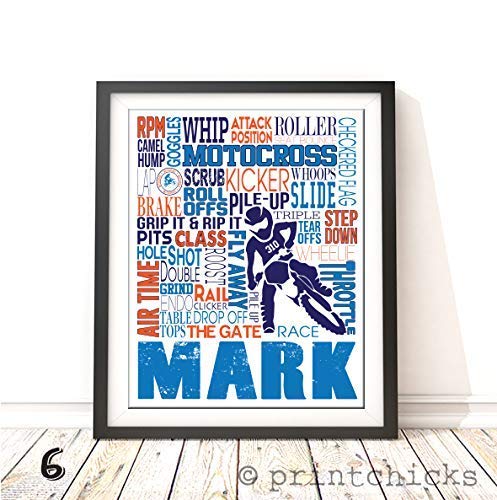 Printchicks Motocross Typography Personalized Print thumb #5