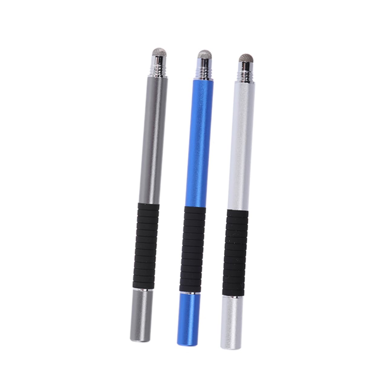 3Piezas Lápiz de Pantalla Táctil Lápiz Capacitivo Multifuncional Smartphone y Tableta Plata Oscuro Herramienta de Escritura Precisa y Duradera