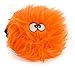 goDog Just For Me Furballz Squeaky Plush Ball Dog Toy, Chew Guard Technology - Orange, Mini
