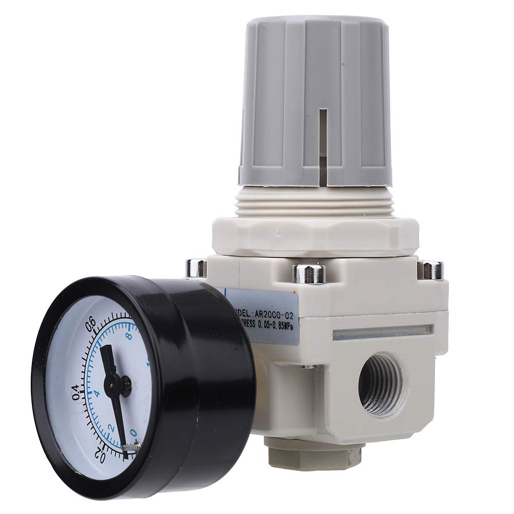 Pneumatic Regulator, SMC Type Pressure Regulating Valve, High Accuracy, Effective Filtration, Easy Installation for Air Pressure Regulator with Gauge, Bracket