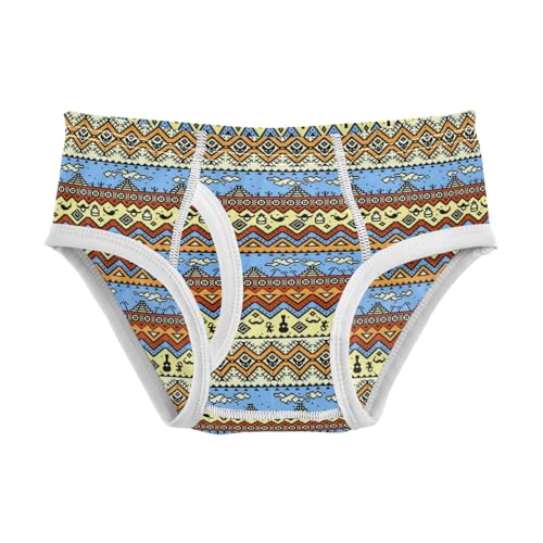 Boys' Exclusive Briefs Toddler Underwear 95% Combed Cotton Boxerbriefs 2T Tribal Pattern 26