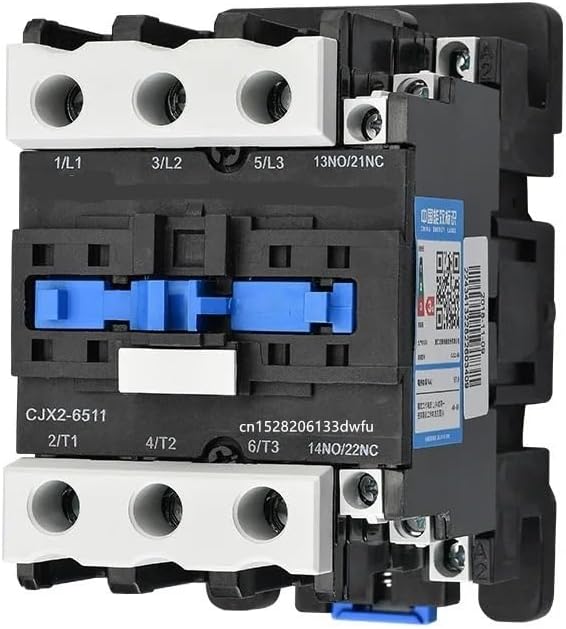 VIOX CJX2-6511 AC Contactor - VIOX Electric CJX2-6511 65A ACコンタクタ CJX2-6511 NO NC 三相DINレールマウント 電源コンタクタ AC 24V