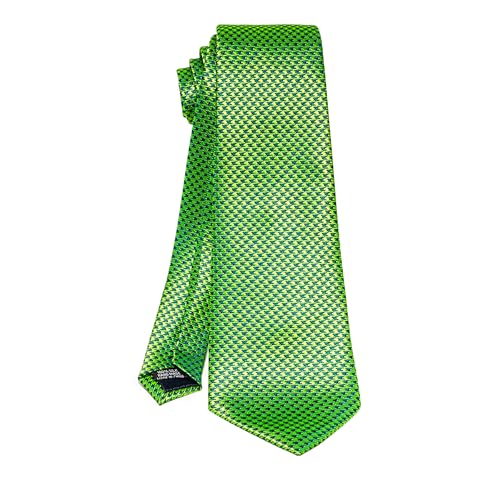 Image of 5PCS Mens Silk Tie, Pocket Square, Cufflinks, Drilled Tie Ring and Lapel Pin Set for Wedding Groom Party