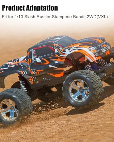Steel Transmission Gear Fit for 1/10 Slash 2WD(VXL) Rustler Stampede Bandit 2WD(VXL), Transmission Gear Upgrades Part for Grearbox, Black