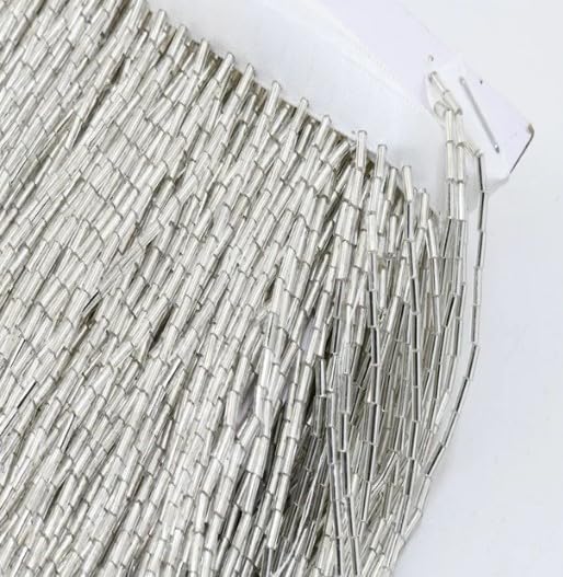 Premium Quality Many Color Beads Tassel Fringe Lace DIY Sewing Wedding Dress Handmade Beads with Crytal Stone for Party Dress (Sky Blue)