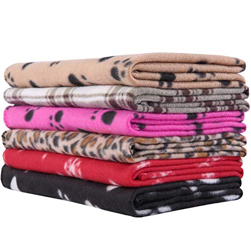 6 Pack Puppy Blanket Warm Dog Cat Fleece Sleep Mat/ Bed Cover for Kitten Small Animals