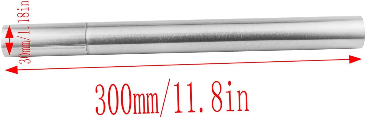 Pro Bamboo Kitchen Stainless Steel Office Document Poster Scroll Holder Metal Storage Cylinder Document Organizing Tube for Marriage Certificates Photos 3cm Diameter 30cm Length