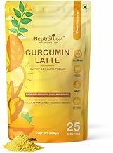 NeutraLeaf Curcumin Latte 250g |Turmeric Latte Premix with Bioactive Curcumin Extract, Black Pepper, Saffron and Coconut Creamer |Anti-Inflammatory Superfood Drink | 25 Servings