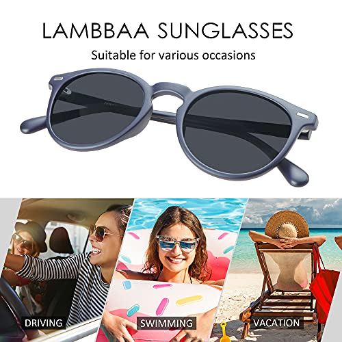 Image of Reading Sunglasses Vintage Round for Men and Women Protection Shades 3 Pack (Navy+Black White+Floral, 3.00 Magnification)
