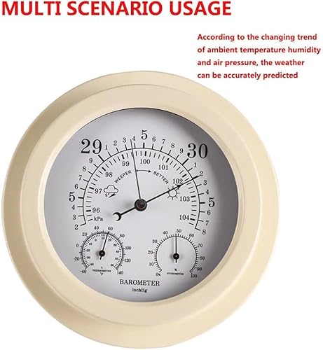 3 in 1 Barometer Wetterstation analog Hygrometer, Thermometer, Barometer for zu Hause, Barometer, Wetterinstrumente, Wetterbarometer, analoge Wetterstation – Bild 4