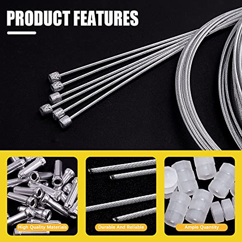 Mardatt 81 Pcs Bike Brake Cable And Parts Replacement Set With 1 Cable Cutter, Professional Bicycle Brake Cables Wires And Housing Universal Standardized Size For Mountain Bike Or Road Bike #TOP2