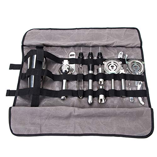 Bartender Kit Roll, Barman Work Tools Storage Bag, Bar Tool Organizer, Heavy Duty