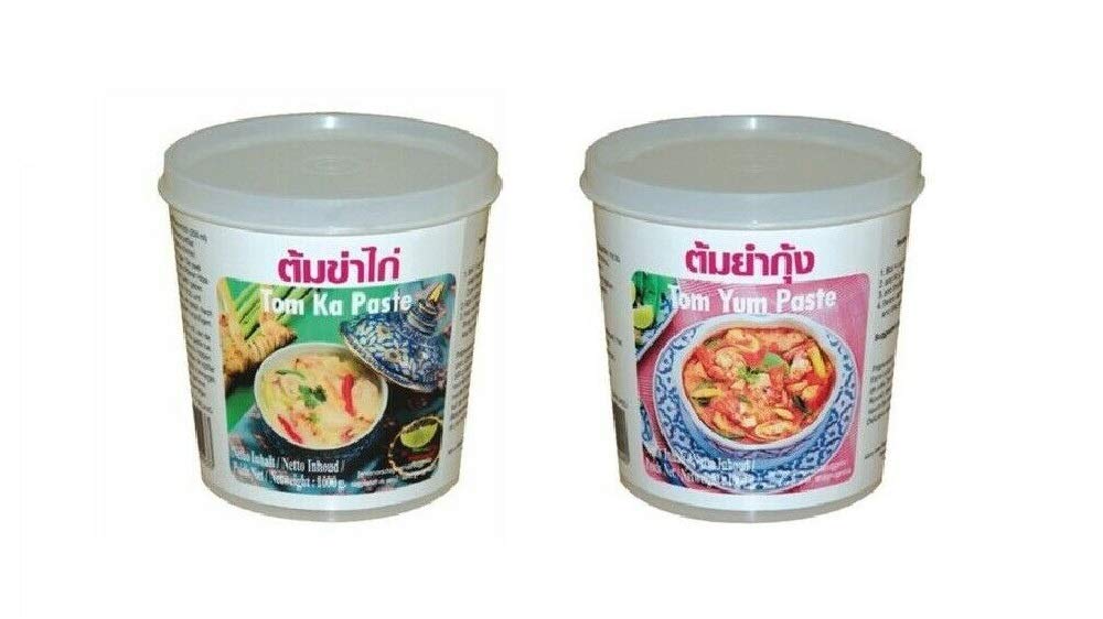 Pamai Pai® Zestaw: 2 x 400 g Lobo Pasten Tom Ka und Tom Yum Thai Gotowanie pastę na przyprawy