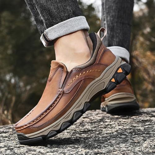 Enjerr Orthopedic Shoes, 2025 New Men's Arch Support Soft Slip On Bottom and Surface Business Leather Shoes 6