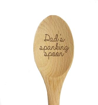 Dads Spanking Spoon Laser Engraved Wooden Mixing Spoon