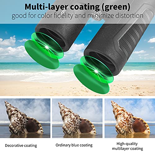 12X42 Binoculars For Adults High Powered, High Definition Binocular For Hunting With Bak4 Prism & Fmc Lens, Binoculars For Bird Watching, Travel, Sports, Hiking, Concert With Carrying Case And Strap #TOP4