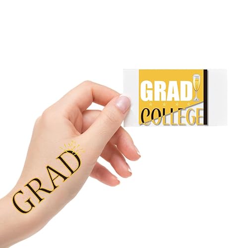 Miniatura 3 de 8 hojas de calcomanías de tatuaje de graduación para graduación de clase de 2023, suministros de fiesta de graduación, decoraciones de fiesta de
