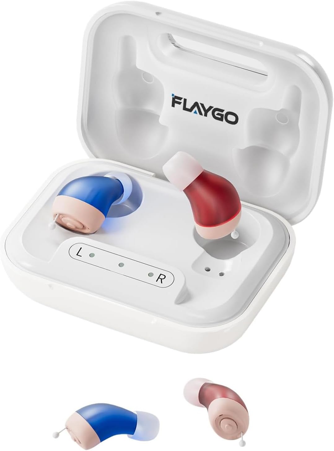 Standard 2.0 Hearing Aids for Seniors - Hearing Aids for Adults with Advanced Noise Cancellation - Easy Volume Control with Portable Charging Case