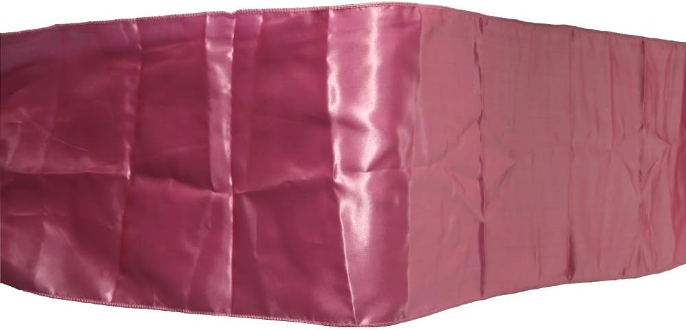 Pink Satin Wedding Chair Sash Bows (Set of 10)