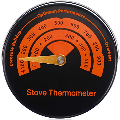 Frienda Wood Stove Thermometer Magnetic for Wood Burning Gas, 1 Piece