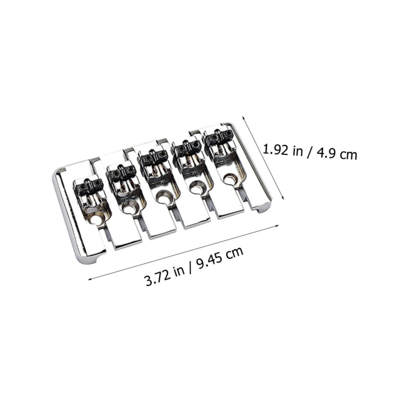 ifundom 1 Pc Metal Guitar Bridge Tailpiece for 5 String Bass Elegant Saddle Tailpiece Replacement Fixed Bass Bridge Accessory