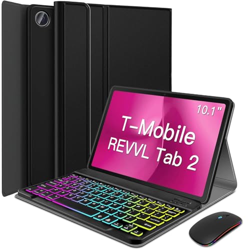 Funda teclado T-Mobile REVVL Tab 2 de 10.1 que evita arañazos y caídas