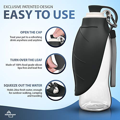 Dog Water Bottle - Portable Travel Dog Water Dispenser Including Carabiner & Waste Bag Dispenser - Leak Proof & BPA Free… - Image 3