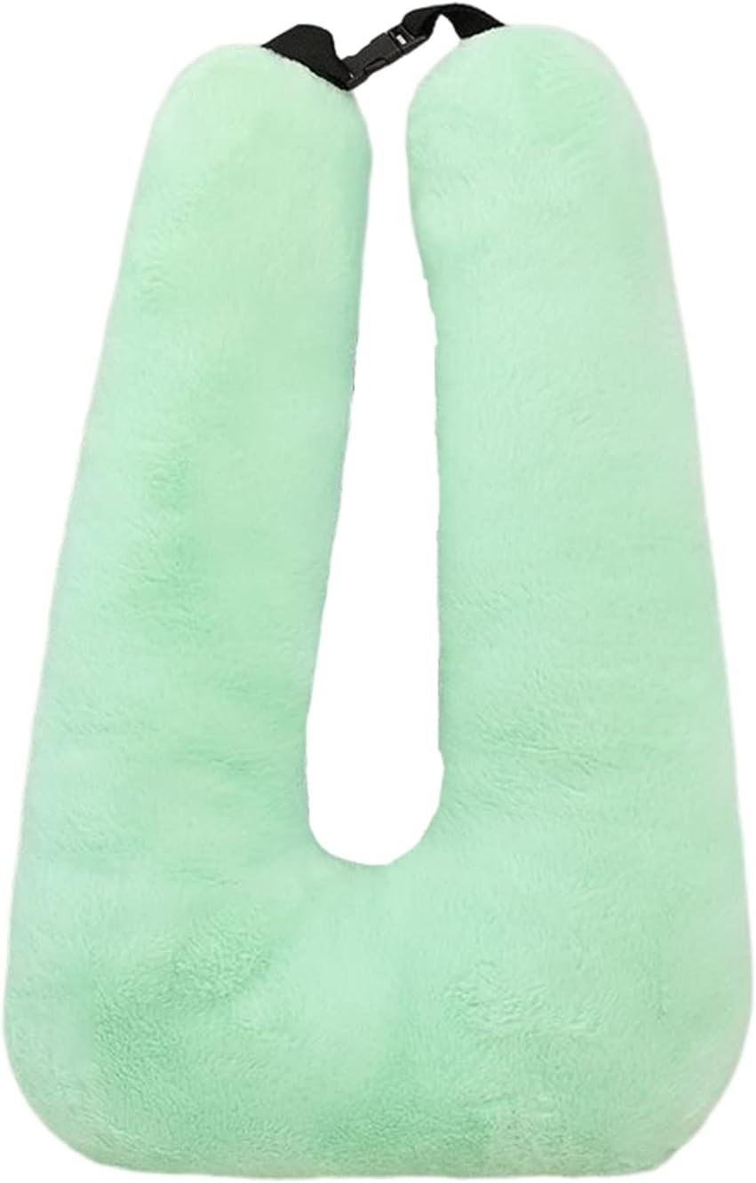 Travel Pillow for Car Airplane Sleeping Reading Long-Distance,Anti-Collision Sleeping Artifact, Removable Comfort Unique U Shaped Pillow Washable Soft Kids Adults Neck Pillow,Fruit Green