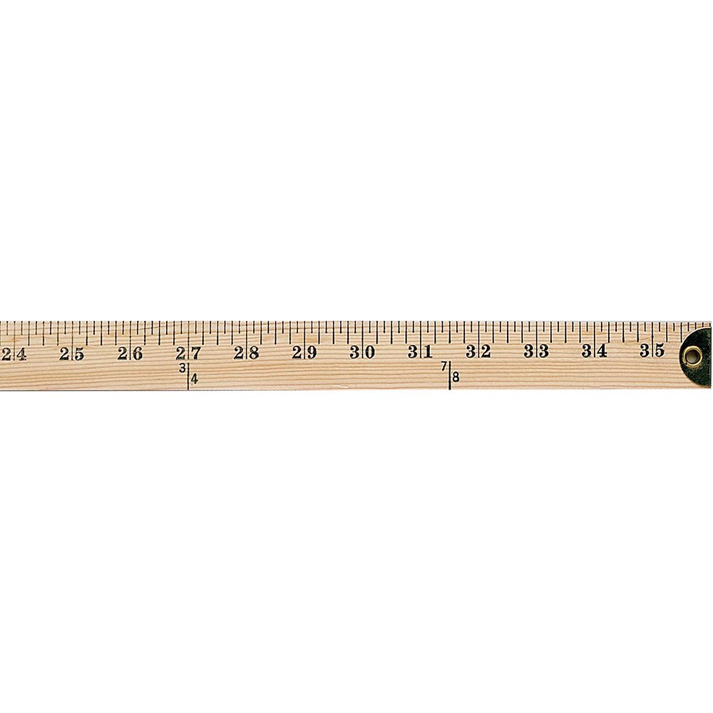 Westcott Wooden Yardstick Ruler with Metal Edges, (14351)