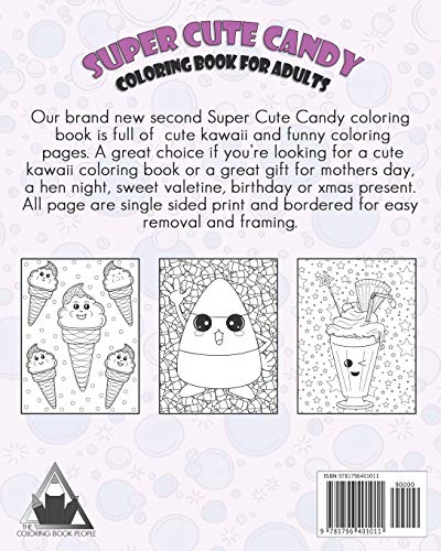 Super Cute Candy Coloring Book For Adults: Super Cute Coloring Book Featuring Kawaii and Doodle Images image 4