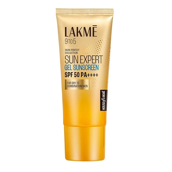 Lakmē Sun Expert SPF 50 PA+++ Gel Sunscreen, Niacinamide | Water Light|For Oily & Combination Skin| Non-sticky | For All Skin Types, For UVA/B Protection,No White Cast 100g