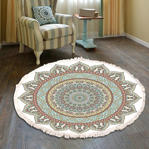 Tapis ethnique géométrique style bohème aux finitions soignées - 2