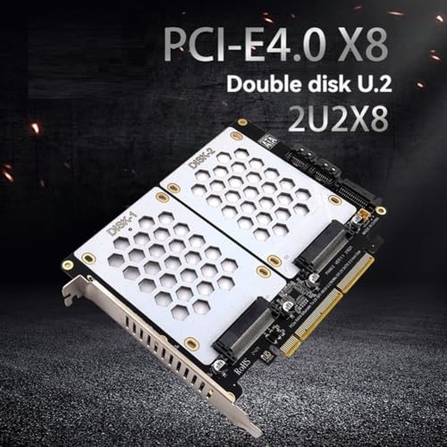 Tarjeta de disco dual U.2 NVMe y SATA SHABD para solucionar la falta de espacio PCIe 4.0 en PC 7