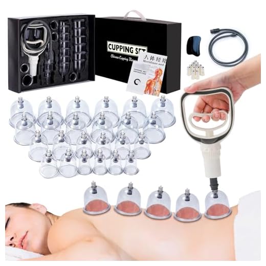 Set de 24 Ventosas para Fisioterapia，Ventosaterapia con Imanes Terapéuticos para drenaje linfático，Ventosas masaje: ideales para tratar la celulitis y mejorar la circulación sanguínea
