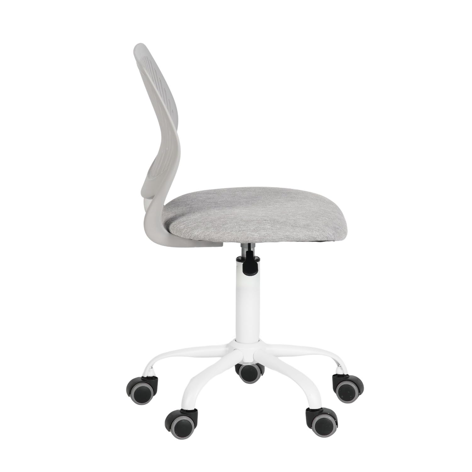 HOMYLIN Bügelstuhl mit Rollen ergonomisch höhenverstellbar Hellgrau