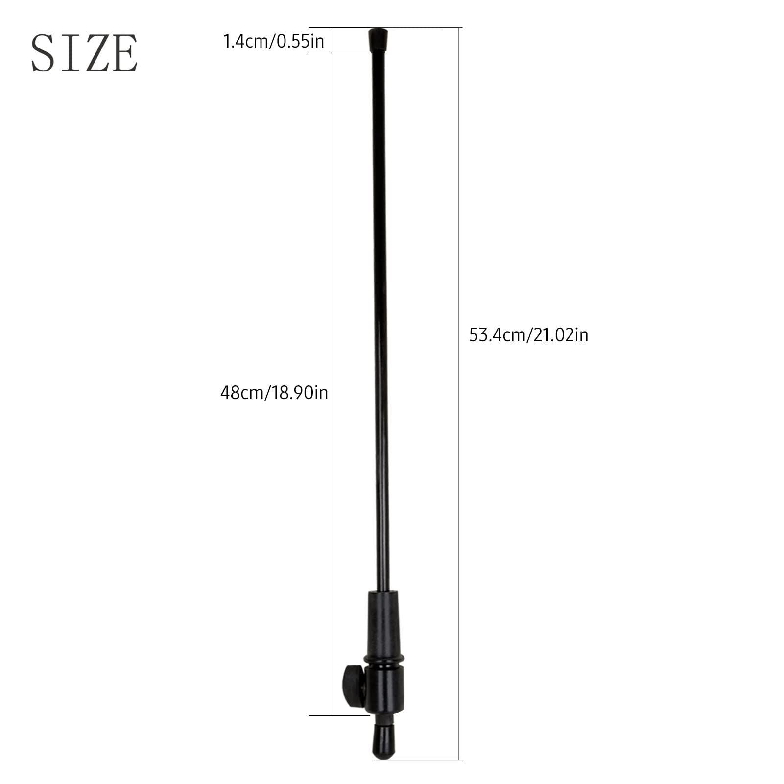 Cello-Stachel Universal-Endstift Cello-Zubehör Teleskop-Kohlefaser-Stange Ebenholzfuß mit rutschfestem Gummi